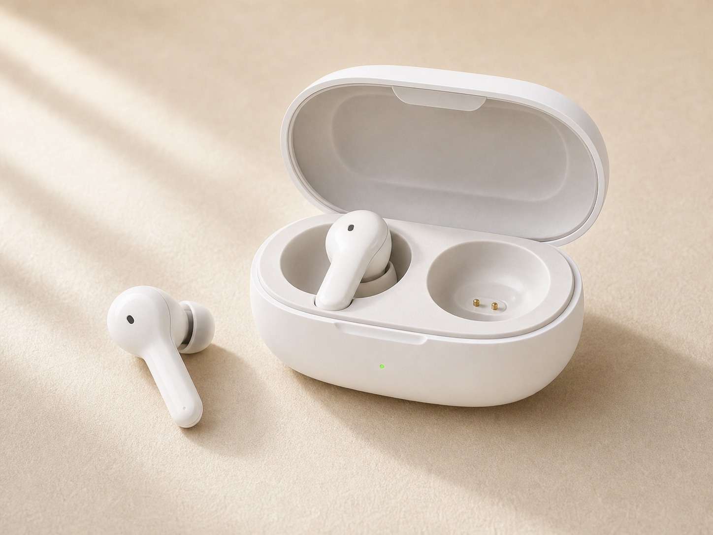 Cost Plus Earbud Hearing Aids, AirPod-style, with charging case